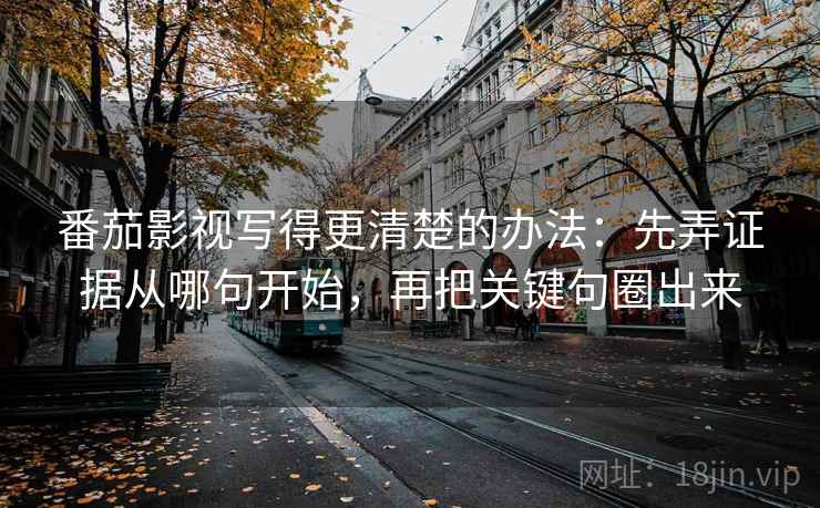番茄影视写得更清楚的办法:先弄证据从哪句开始,再把关键句圈出来 番茄影视写得更清楚的办法:先弄证据从哪句开始,再把关键句圈出来